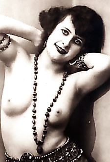 Pretty cute vintage topless girls posing in the twenties