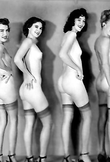 Beautiful vintage sweetheart bottoms posing in the fifties