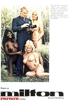 Several pages from the naughty 70s magazine named Private