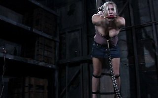 Harmony has squirting orgasms in extreme strict bondage