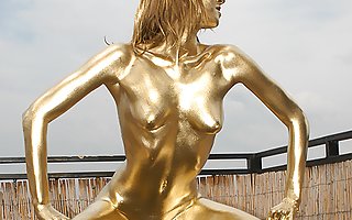 Golden Detti erotically posing