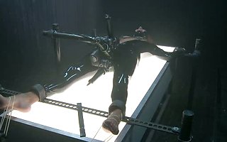 Latex slut is introduced to hard steel and leather for the first time.